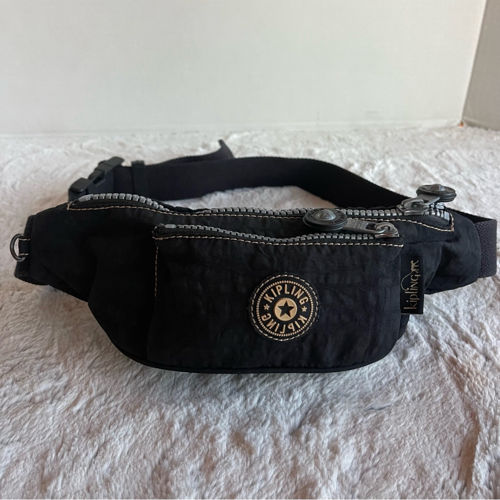 Kipling Black Nylon Belt BagFanny Pack